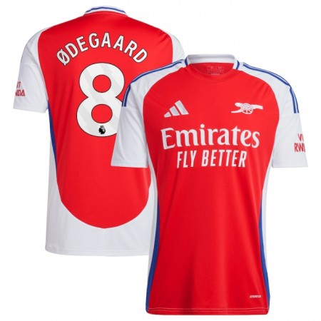 Camisolas Arsenal Odegaard 8 1º Equipamento Principal 2024-25 Manga Curta